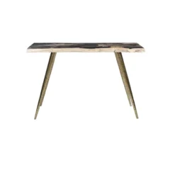 Contemporary Petrified Wood Console Table Brown - Olivia & May -Olivia & May GUEST 602e146b 8a87 4e08 85bc 9cbda8fc7c2f