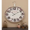 Metal Pocket Watch Style Wall Clock White - Olivia & May -Olivia & May GUEST 603da134 9838 4f94 8829 ebcd7db2df2d