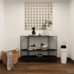 Contemporary Metal Console Table Black - Olivia & May -Olivia & May GUEST 60739c2c 9a1e 4f8d a0dd 112dc5f26065