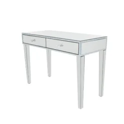 Glam Mirror And Wood Console Table Desk Silver - Olivia & May -Olivia & May GUEST 60b61b84 3615 4a59 9192 a6533bbf9ac4