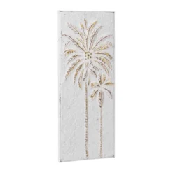 Metal Tree Relief Palm Wall Decor With Gold Detailing Gold - Olivia & May -Olivia & May GUEST 60e88149 727d 469b 8af5 add81e97e3f6