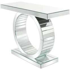 Glam Glass Console Table Silver - Olivia & May -Olivia & May GUEST 60feb0a0 6f38 48fb 8675 b4fba3b21d9e