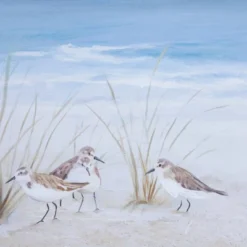 Canvas Bird Handmade Framed Wall Art With Silver Frame Blue - Olivia & May -Olivia & May GUEST 61f9c51b 41b2 445a ab2a 014171dcc9bc