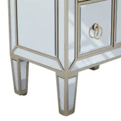 Glam Mirrored Tall 8 Drawer Chest Beige - Olivia & May -Olivia & May GUEST 62f54a16 b441 4d41 82bc a6a8193d5634