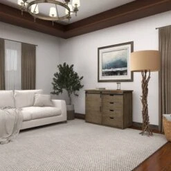 Rustic Floor Lamp Beige - Olivia & May -Olivia & May GUEST 6302e659 a299 4d82 9a13 94e1919b45d5