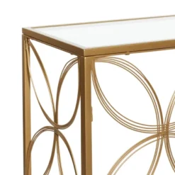 Contemporary Metal Console Table Gold - Olivia & May -Olivia & May GUEST 633396c6 52ac 4f20 8c12 241670b5ff58