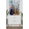 Modern 3 Drawer Wooden Chest With Knob Pulls White - Olivia & May -Olivia & May GUEST 637956fa f763 4cb3 b54a 9476306325a1