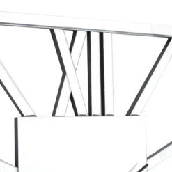 32"x2" Glass Wall Clock Silver - Olivia & May -Olivia & May GUEST 63f1c15a ec89 4faa a3be 599957026092