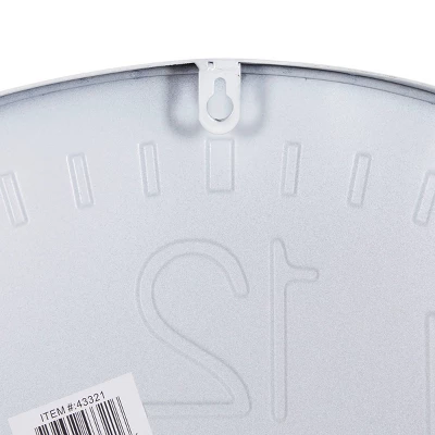 24"x24" Metal Round Wall Clock White - Olivia & May: Contemporary Indoor Decorative Analog Display 8 24"x24" Metal Round Wall Clock White - Olivia & May: Contemporary Indoor Decorative Analog Display - Image 6