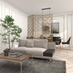 Modern Metal Filigree Room Divider Screen Gold - Olivia & May -Olivia & May GUEST 6416d6a8 8689 4e9c aa43 8cd8dd9d7343