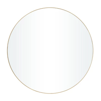 Wood Round Wall Mirror With Thin Frame - Olivia & May 8 Wood Round Wall Mirror With Thin Frame - Olivia & May - Image 6