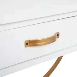 Contemporary Pine Console Table White - Olivia & May -Olivia & May GUEST 6494e0a2 e104 4c3d 9c69 79211fc6e53f
