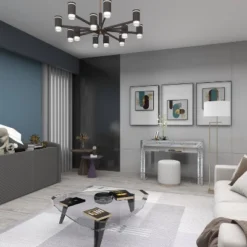 Glam Mirror And Glass Console Table Desk Silver - Olivia & May -Olivia & May GUEST 64ab1895 fe19 4cf3 bcbe 755aa7f162b0