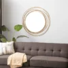 Metal Wall Mirror With Overlapping Ring Frame Gold - Olivia & May -Olivia & May GUEST 64b6f5f7 7dda 478f bb6d 3e692d8aa45d