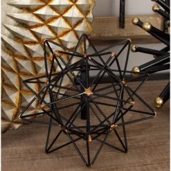 Modern Reflections Iron Geodesic Decorative Star (7") - Olivia & May -Olivia & May GUEST 64c014e2 1397 459b 8b44 85ed98994f5b