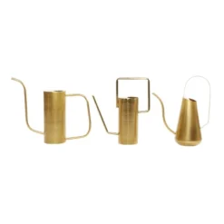 Set Of 3 Glam Metal Tall Planters Gold - Olivia & May -Olivia & May GUEST 64c58e22 9f03 4182 ab6c 927996e4a082
