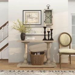 Wooden Pocket Watch Style Wall Clock With Hinged Door White - Olivia & May -Olivia & May GUEST 64d7adb8 f251 478d 83bf 87a6ee54465e