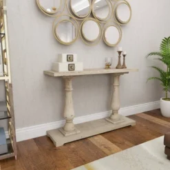 Antique Wood Console Table White - Olivia & May -Olivia & May GUEST 64f04353 8742 41c3 8d66 76d695b60480