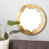 Aluminum Handmade Live Edge Wall Mirror Gold - Olivia & May
