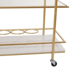 Glam Marble Bar Cart Gold - Olivia & May -Olivia & May GUEST 665bbf4b 9fb3 472c 8bb7 9cee8a14a87f