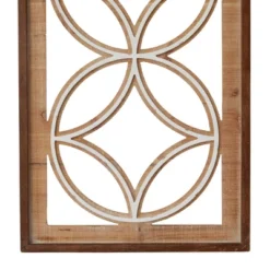 Set Of 2 Wood Geometric Carved Wall Decors Dark Brown - Olivia & May -Olivia & May GUEST 66a27aa8 befb 40f2 a148 26c2a6465c0f