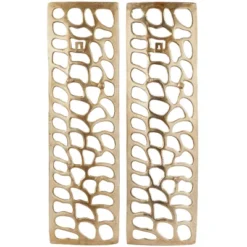 Set Of 2 Aluminum Abstract Cutouts Wall Decors Gold - Olivia & May -Olivia & May GUEST 679f8b41 ca6b 494a a302 21f546017bae