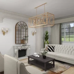 Vintage Metal Chandelier Gold - Olivia & May -Olivia & May GUEST 68fcfb99 1282 48e2 867a 0912b2c75794