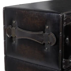 Traditional 6 Drawer Faux Leather Chest Black - Olivia & May -Olivia & May GUEST 6903c752 bb6d 4d9b 91a2 d55cc2fb1e16