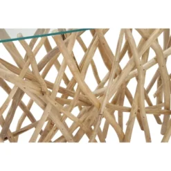 Contemporary Teak Wood Rectangle Console Table Brown - Olivia & May -Olivia & May GUEST 690818e2 4030 4ddf 8852 aeae08c97f18