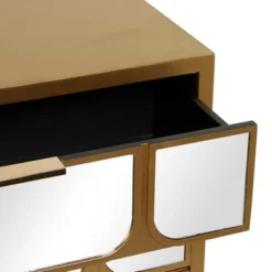 Glam Mirrored Wood Chest - Olivia & May -Olivia & May GUEST 69be809c 1e21 4180 a840 eb83419acb06