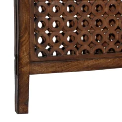 Traditional Wood Rectangle Room Divider Screen Brown - Olivia & May -Olivia & May GUEST 6a19bf89 30f9 4fcb ab13 a1b075fde8bd