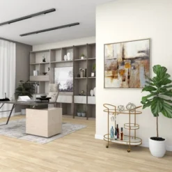 Contemporary Iron Bar Cart Gold - Olivia & May -Olivia & May GUEST 6af5b925 fc36 49a5 82ee e84327e57010