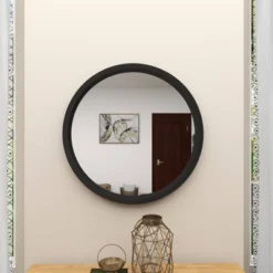 32" Contemporary Wood Wall Mirror Black - Olivia & May -Olivia & May GUEST 6b45a6ca 3dcf 4839 a7d1 9f70e9e32c58