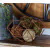 Set Of 2 Round Modern Reflections Iron Geodesic Basket - Olivia & May -Olivia & May GUEST 6b75857e eca6 4d52 ba6c fb5e18e52020