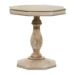 Farmhouse Whitewashed Wood Accent Table Brown - Olivia & May -Olivia & May GUEST 6c186a69 bedb 49cb 8c9b 2d9d30a25df7