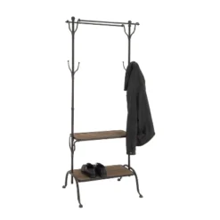 Industrial Metal Coat Rack Black - Olivia & May -Olivia & May GUEST 6c56cb79 0883 465f 8bda abd87020f39b