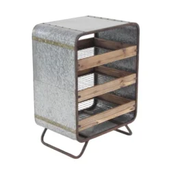 Industrial Chest With 3 Drawers Brown - Olivia & May -Olivia & May GUEST 6c7ce4c9 21cf 4a0c b73a 33efdc11cfb2