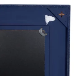 Wood Wall Mirror With Knot Detailing Blue - Olivia & May -Olivia & May GUEST 6cd3a67a b533 4475 af97 1d7299a29209