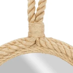 Glass Wall Mirror With Rope Accents Brown - Olivia & May -Olivia & May GUEST 6d5c86dc 55d7 4e2f a0f0 93c06b37f1a1