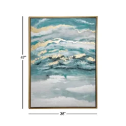 Canvas Geode Enlarge Slice Framed Wall Art With Gold Frame Blue - Olivia & May -Olivia & May GUEST 6d693145 f115 4efe b8d5 b4a903c2ff5d