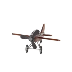 Vintage Reflections Rustic Wood And Iron Vintage-Style Model Plane (16") Olivia & May -Olivia & May GUEST 6d7008c0 10c5 4235 a53a 9e2bee3e7619