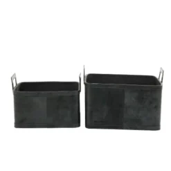 Set Of 2 Storage Baskets Dark Brown - Olivia & May -Olivia & May GUEST 6d7a06c0 8d89 4411 83d9 f1cf2009bed5