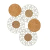 Seagrass Plate Cut-out Wall Decor With Metal Relief Brown - Olivia & May -Olivia & May GUEST 6db06eb7 b364 4b91 ab42 4ad1dfa4d53b