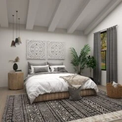 Wood Floral Handmade Intricately Carved Wall Decor With Mandala Design Gray - Olivia & May -Olivia & May GUEST 6dd3f1cb 9a89 4bad b24f 4247aa454e8b