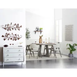 Metal Wall Mirror With Grid Pattern Gold - Olivia & May -Olivia & May GUEST 6dd7dd4a 2c6c 42fc 8f39 10721485ceab