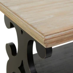 Farmhouse Wood Swirl Console Table Black - Olivia & May -Olivia & May GUEST 6e9a99f3 f4c0 4651 bbc5 57bd17271e2f