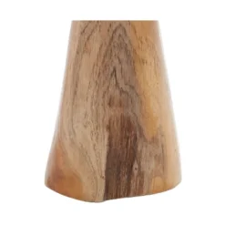 Set Of 3 Teak Wood Mushroom Handmade Live Edge Sculpture With Natural Smooth Finish Brown - Olivia & May -Olivia & May GUEST 6eab699d b915 47d6 adc6 17847507a555