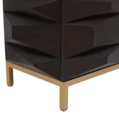 Contemporary Bold Facet Carved Wood Buffet Cabinet Brown - Olivia & May -Olivia & May GUEST 6ee79fb2 ca76 42bb 9479 06be8f4d0569