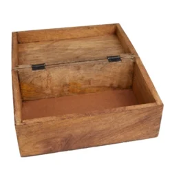Set Of 3 Rustic Carved Mango Wood Boxes - Olivia & May -Olivia & May GUEST 6f361772 e386 4039 8bac 3ddce0d04079