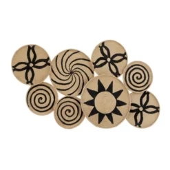 Metal Plate Wall Decor With Black Patterns Brown - Olivia & May -Olivia & May GUEST 6fb49b15 6b20 41cb ac7b 41521882a1ed